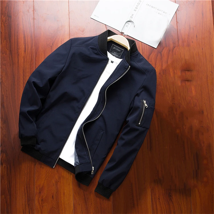 

2019 New Mens Baseball Red Jackets Spring Autumn Casual Coats Bomber Jacket Slim Fashion Male Outwear Mens Clothing 6XL Clothes