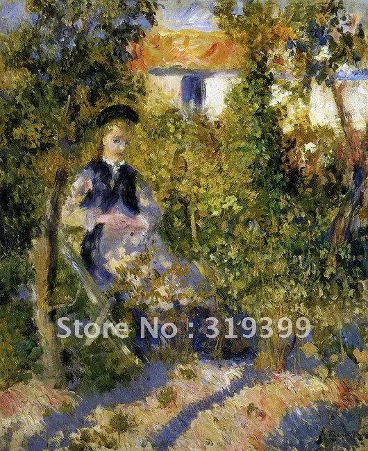

Oil Painting Reproduction on linen canvas,nini in the garden by pierre auguste renoir , Free Fedex Shipping,100% handmade