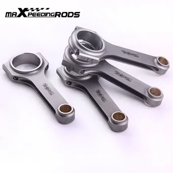 

4Pcs Connecting Rods Conrods for Mitsubishi 4G93 Lancer Mirage Space 1.8 133.5mm Floating Shot Peen Cranks Piston EN24 H Beam