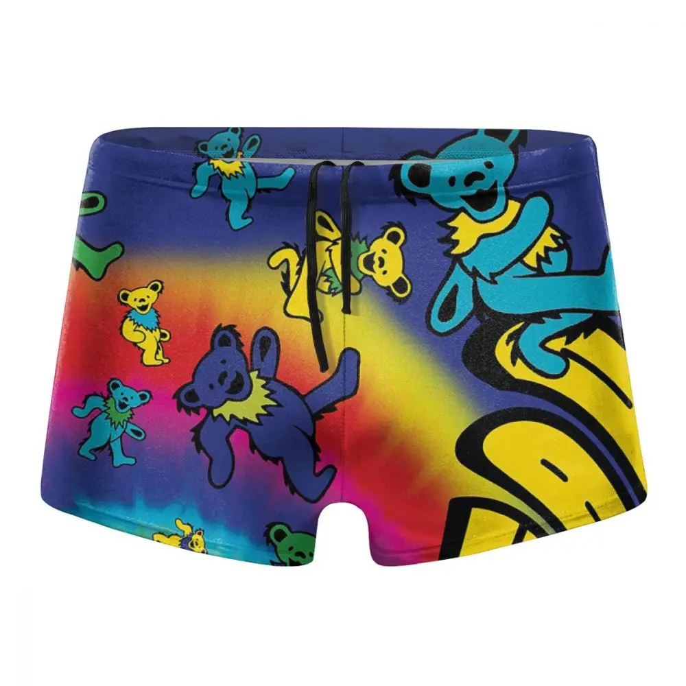 Dancing Bears Spiral Throw Pattern 3D Printing Speedo Men's Bathing Male Swimming Trunks Men Boxer Swimwear Sexy Low Waist | Спорт и