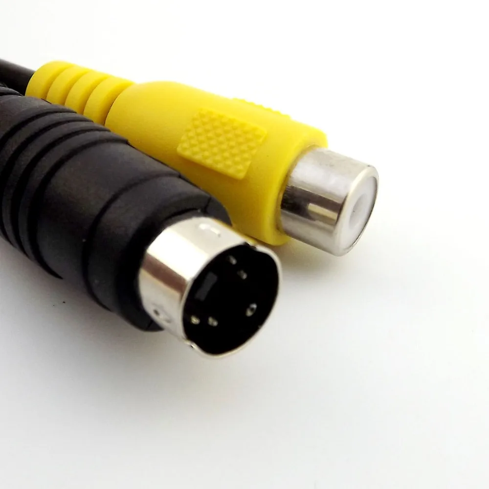 Мини адаптер DIN 4 Pin S Video штекер для AV TV RCA Female 28 см 1 шт.|av tv|video adapteraudio video |