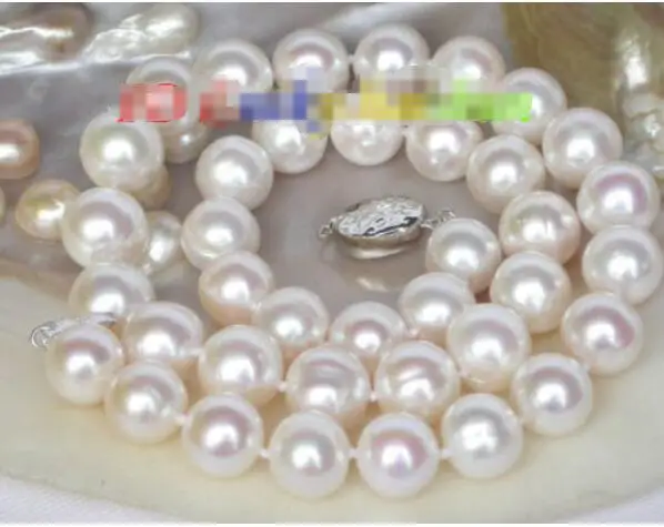 

Hot sale new Style >>>>>Natural luster 12mm white pearls necklace 925ss clasp