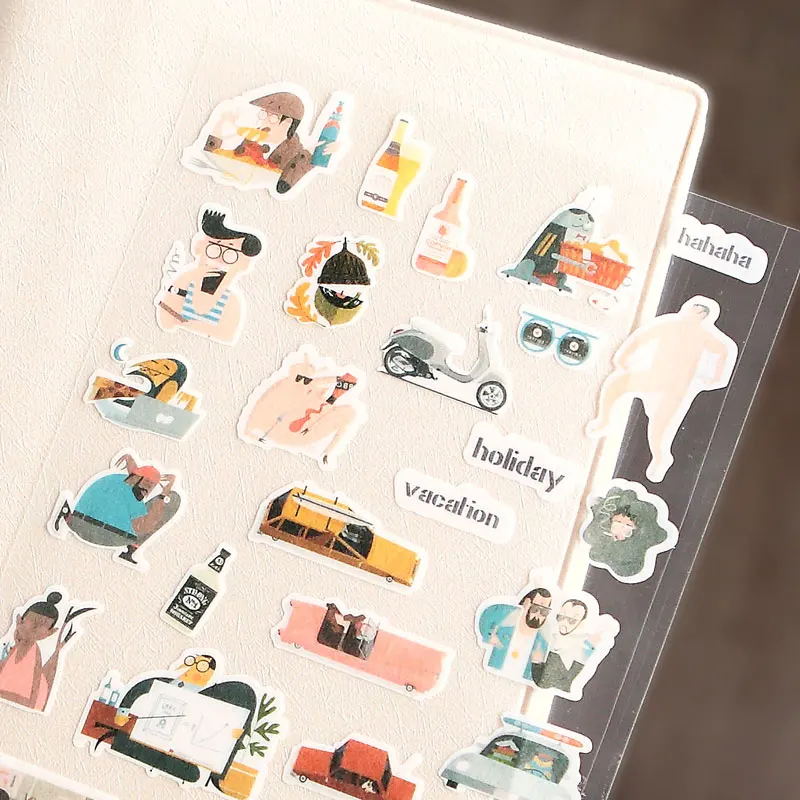 Diario de viaje pegatinas decorativas de etiqueta diario álbum adhesivo Diario de viaje pegatinas decorativas de etiqueta diario álbum adhesivo