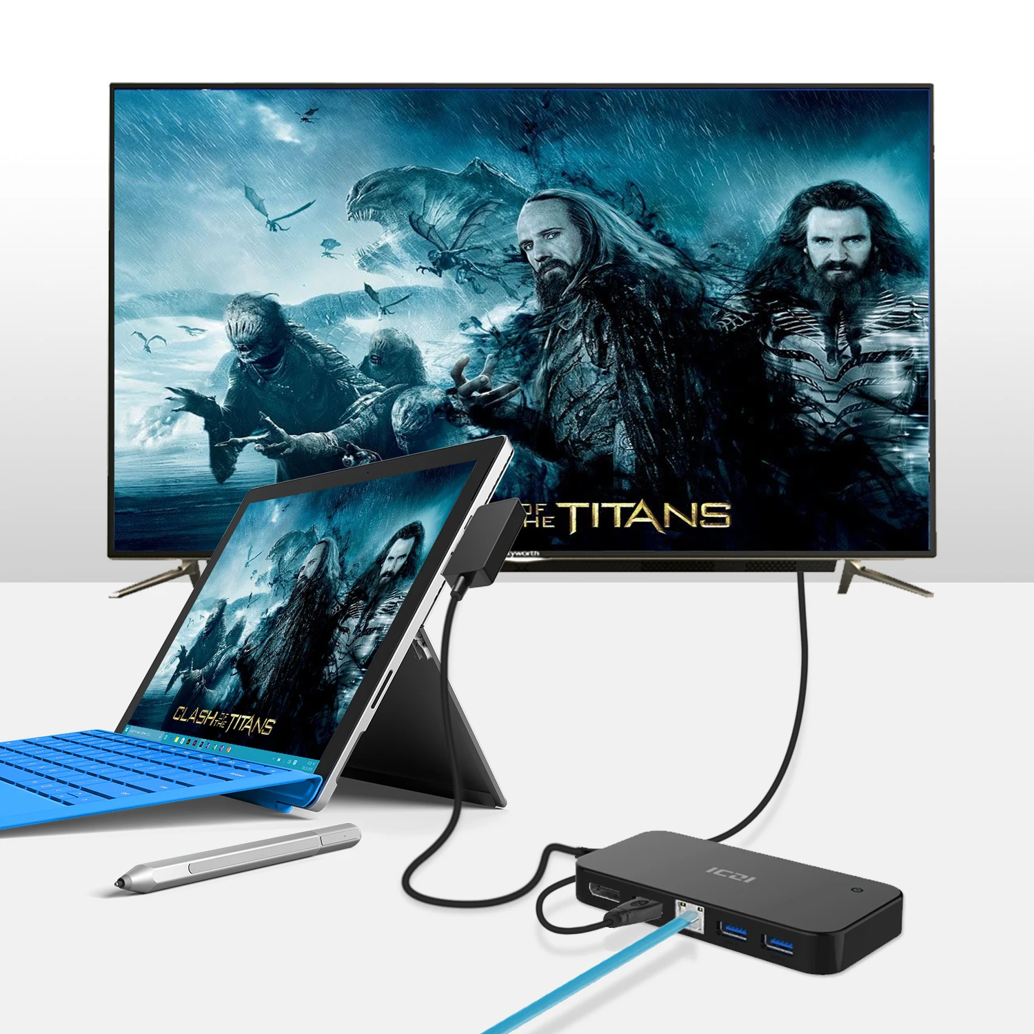 Surface Dock Hub with HD DP Ethernet Lan port USB 2.0/3.0 Port Docking Station for Microsoft Surface Pro  5 6