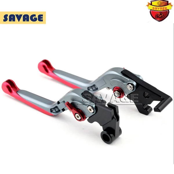

For YAMAHA MT25 MT-25 MT-03 2015-2016 Titanium+Red Motorcycle Adjustable Folding Extendable Extending Brake Clutch Levers