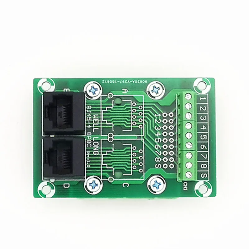 RJ45 8P8C Jack2-Way Buss Breakout совета, клеммный блок, разъем