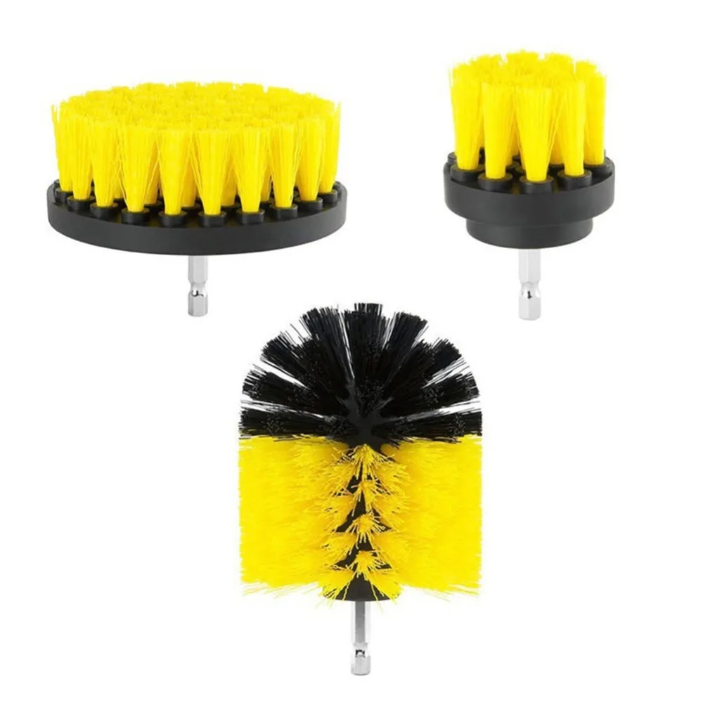 

Scrubber Brushes 3pcs/Set High Quality Nylon Electric Scrubber Brushes 135 * 116 * 66mm Drill Bits Tool Part