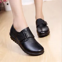 Женская Повседневная обувь из натуральной кожи; удобная мягкая обувь на плоской подошве из воловьей кожи; сезон осень-зима; модная женская обувь на плоской подошве; бархатная обувь