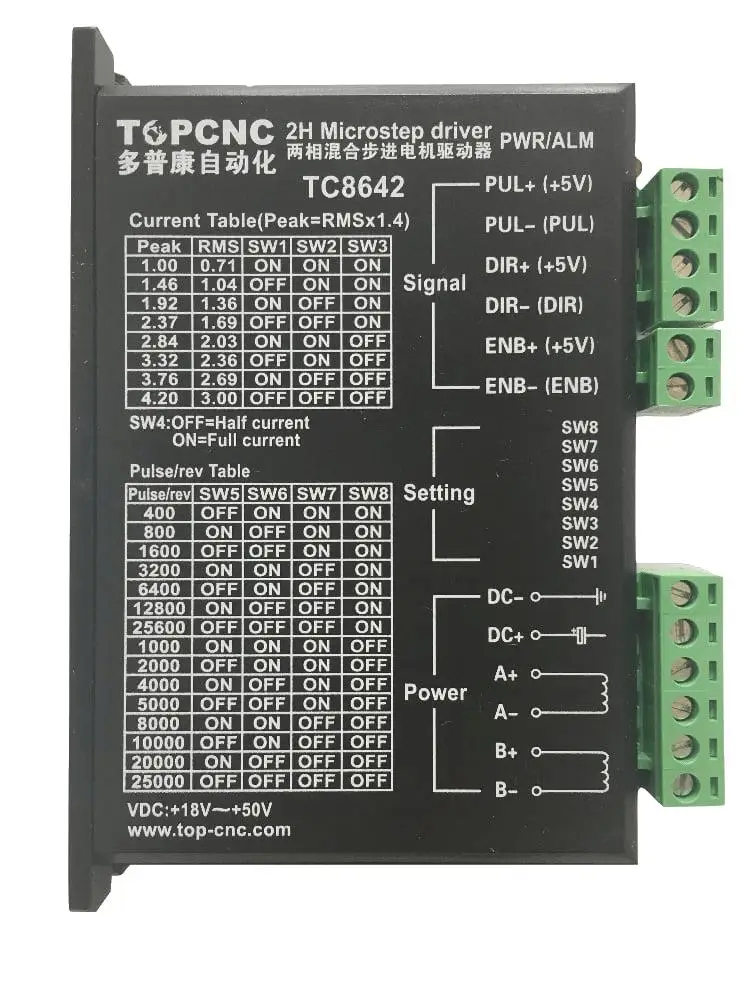 Высококачественный шаговый драйвер с ЧПУ для Nema 23 57 series TC8642 двигатель фрезерный
