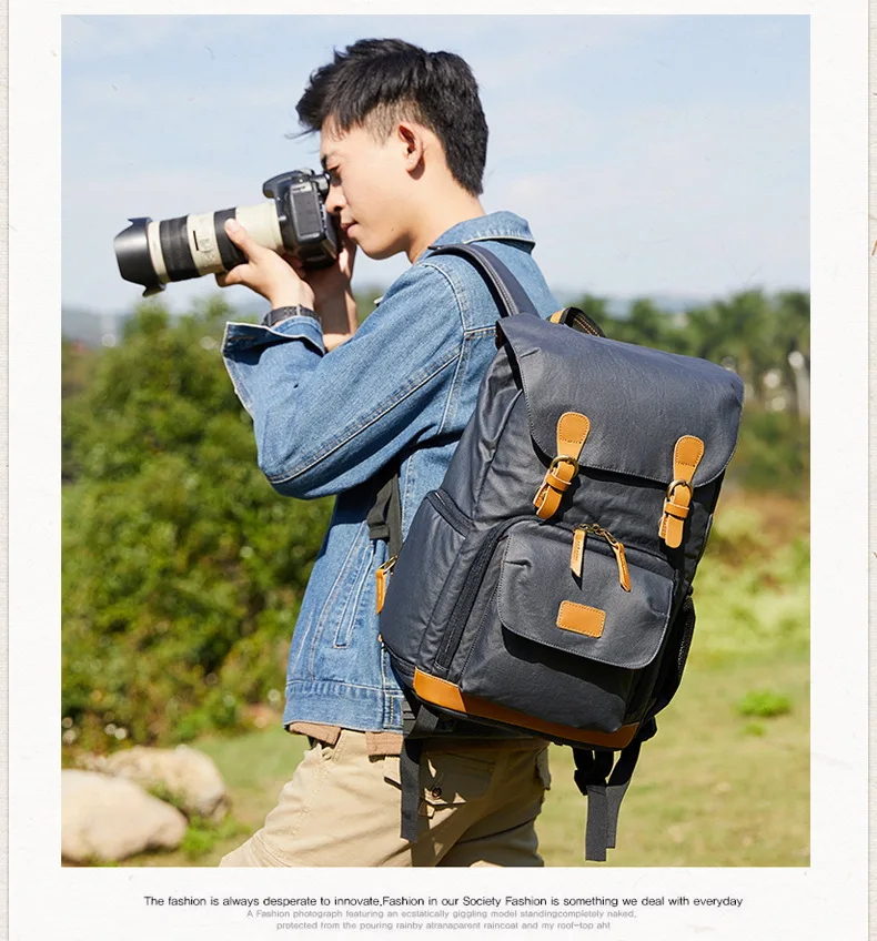 Модный брезентовый чехол для камеры, профессиональная мультисумка, прочный рюкзак DSLR для путешествий, фото, видео сумка для Canon/Nikon/sony
