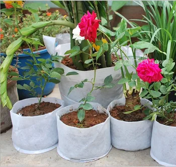 

Free Shipping Non-woven Planting Bag Home Gardening Vegetable Grow Bags trees Flower Pots & Planters 35*25cm with 2 handles