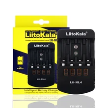 LiitoKala Lii-NL4 1.2V AA AAA 9V Battery Charger Ni-MH Ni-Cd  Rechargeable Batteries Wall Desk Charging Chargers for Travel