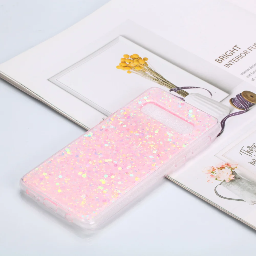 

For Samsung Galaxy S10 /S10 Plus / S10 Lite Case Luxury Bling Glitter Star Phone Cases Flashing Powder Soft TPU Back Cover Coque
