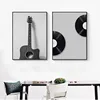 Vintage Music Prop Nordic Canvas Painting Home Decor Wall Art Retro Black White Guitar Office Living Room Picture Minimalist ART ► Photo 3/6