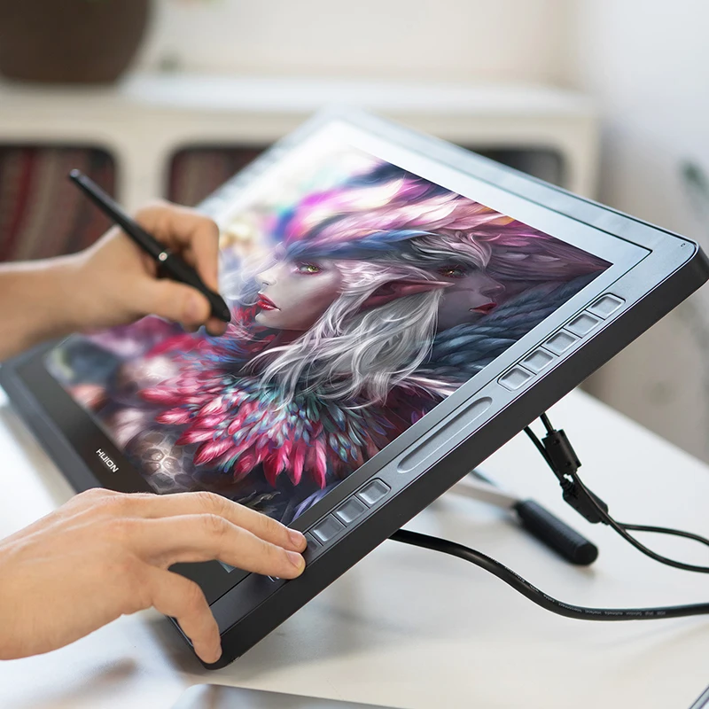 HUION Kamvas Pro 22 ручка планшет монитор графический Рисунок ручка дисплей монитор с 8192 уровнями ручка без жидкого теста двойная сенсорная панель