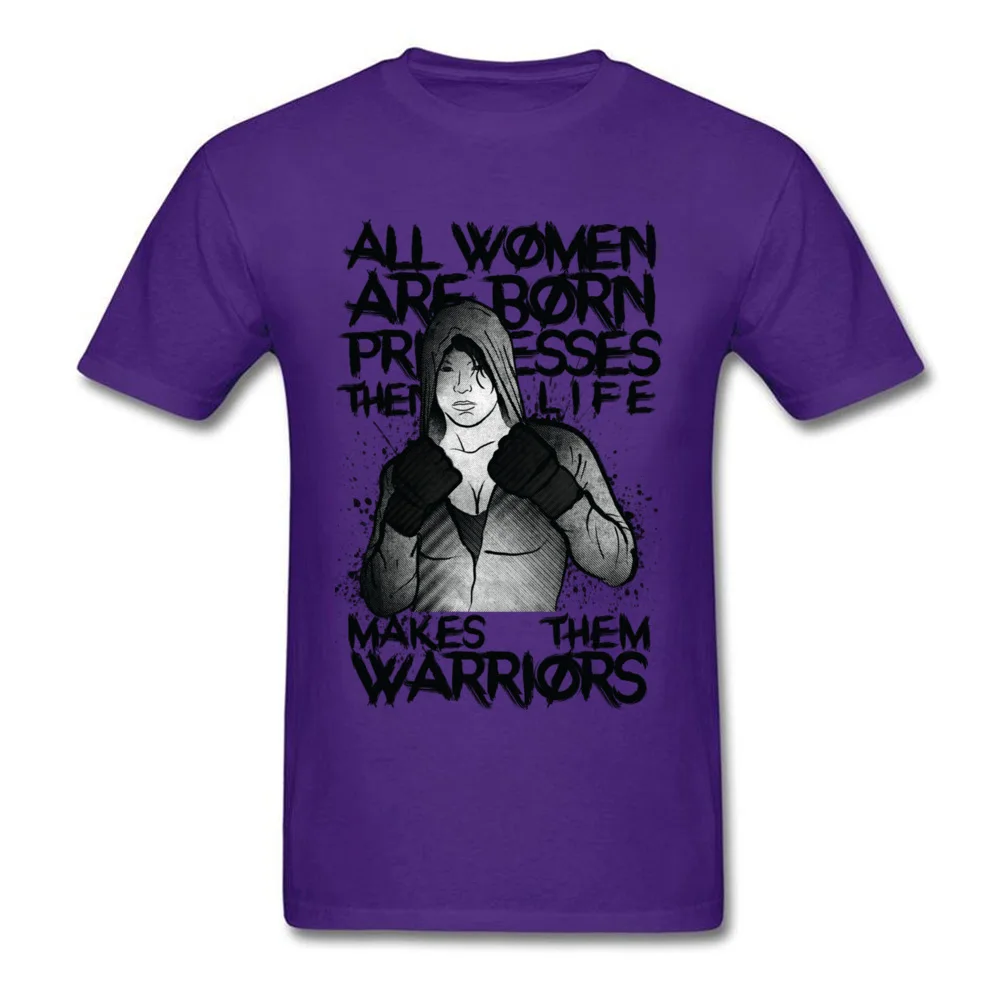 MMA Female Fighter T-shirts Design Short Sleeve Designer Round Collar 100% Cotton Fabric Tees Tee Shirt for Men Summer/Fall MMA Female Fighter purple