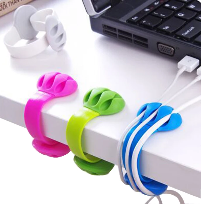 

BalleenShiny Desk Side Hub Clip Winder Wire Storage Finishing Data Line Holder Office Desktop USB Data Clips Clamp Holder