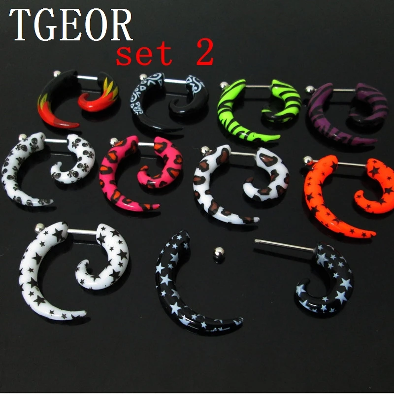 New Hot wholesale body piercing jewelry 100pcs mixed Gauges mixed 10