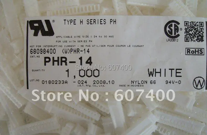 

PHR-14 CONN HOUSING PH 14POS 2MM WHITE Connectors terminal housing 100% new and original parts