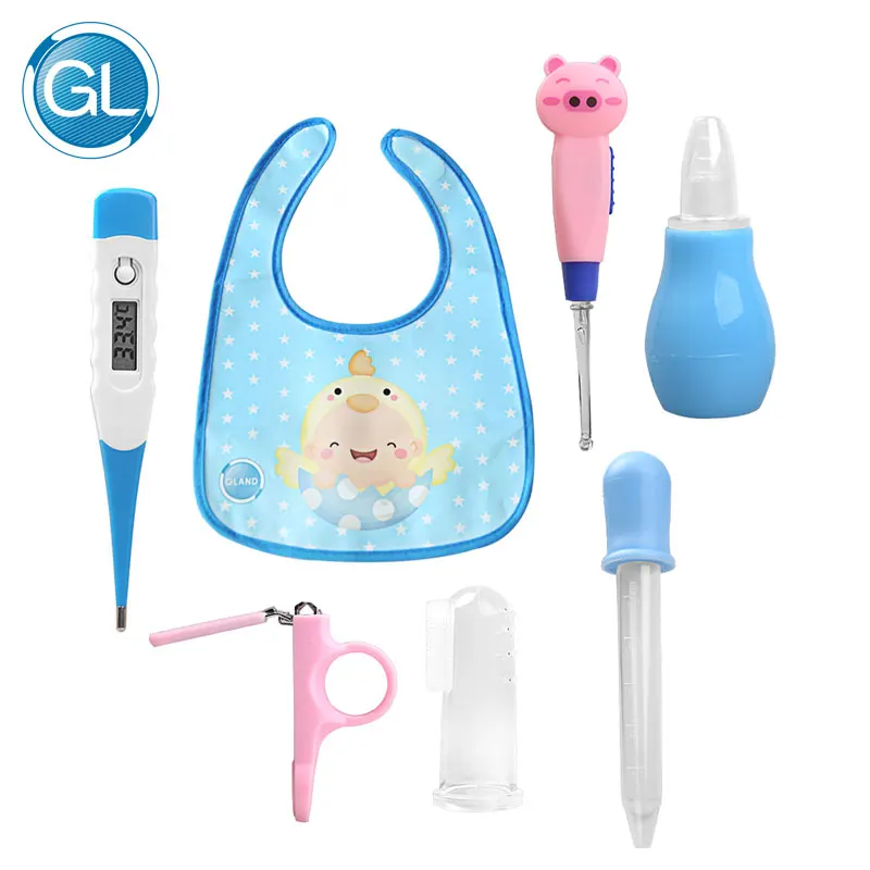 

GL Baby Grooming Healthcare Kits 6pcs set Thermometer Nail Clipper Flashlight Ear Pick Kids Health Care Newborn Baby Tool Kits