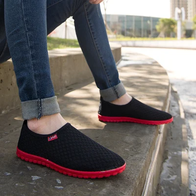 Men soft and comfortable breathable shoes cool men s casual sport and outdoor shoes zapatos black