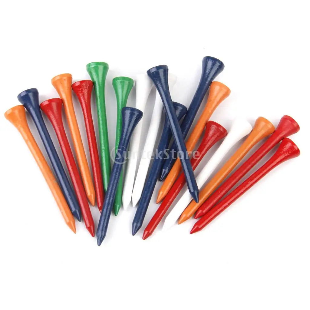 

Professional Wooden Golf Tees 83MM Long 200Pcs Mixed Color