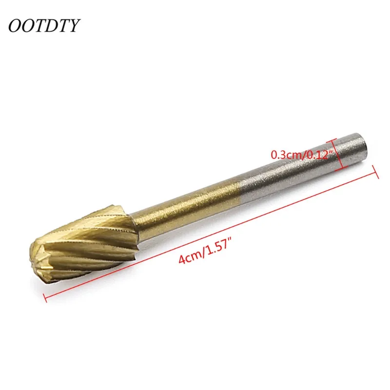 OOTDTY 20 шт. 3 мм HSS гравировальный резак деревообрабатывающее шлифование Электрический Роторный напильник