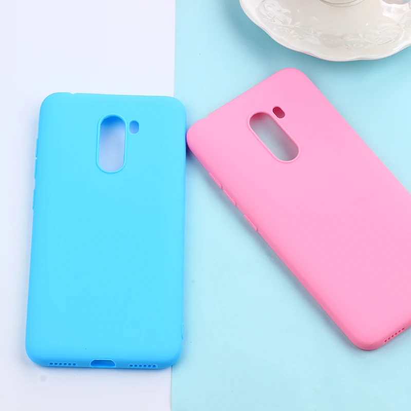 

Xiaomi Pocophone F1 Case Soft Silicone Matt TPU Back Cover Candy Case for Xiaomi Poco F1 Case Shockproof phone Cover Frosted