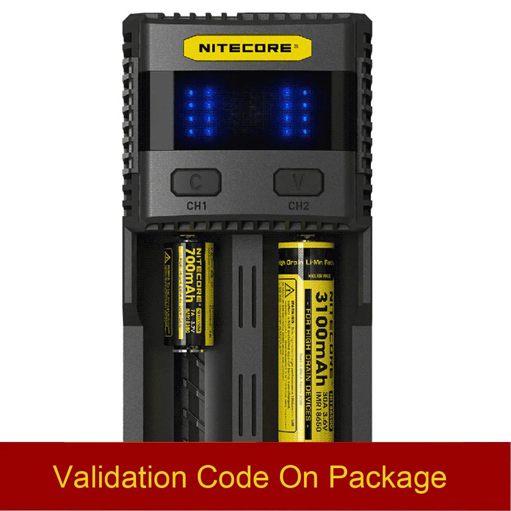 

Nitecore SC2 Charger Intelligent Battery Charger USB Max Output 2.1A for LiFePO4 Lithium Ion Ni-MH NiCd 10340 10350 10440 10500