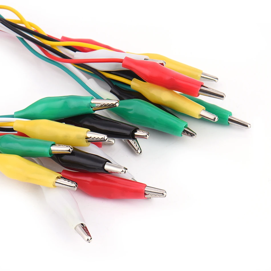 10pcs/lot Alligator Clips Leads Double ended Crocodile Roach Clip Test Jumper Wire Electronics Leads|wire feeder|wire coverlead bullion |