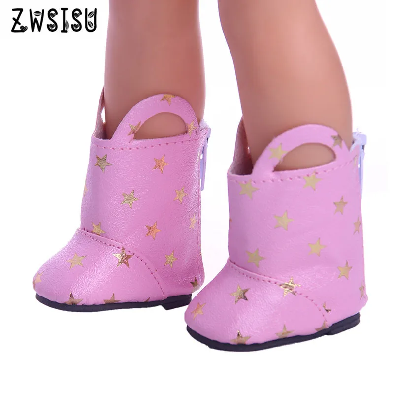 The new pink shoes, suitable for 14.5inch American  doll,  the best Christmas gift give children m238