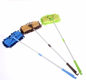 

Mini Cartoon Telescopic Floor Mops Clean Tool Kids Children Absorbent Mops Household Cleaning Decontaminating Dust Tools Home