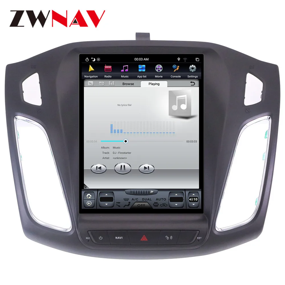 Clearance PX6 4+64 Tesla vertic screen Android 8.1 Car radio audio stereo for Ford Focus 2012-2016 GPS Navi multimedia player BT head unit 9