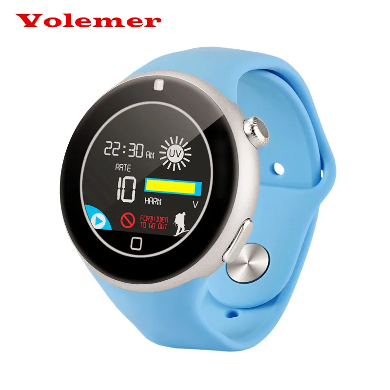 

Volemer C5 Waterproof Bluetooth 4.0 Smart Watch Round 1.22 inch screen Heart Rate Monitor Support SIM Card for Android IOS