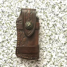 10 шт. складной держатель ножа открытый инструмент ремень петля Охота EDC Мульти-несессер носить оболочка кожаные ножны сумка карман