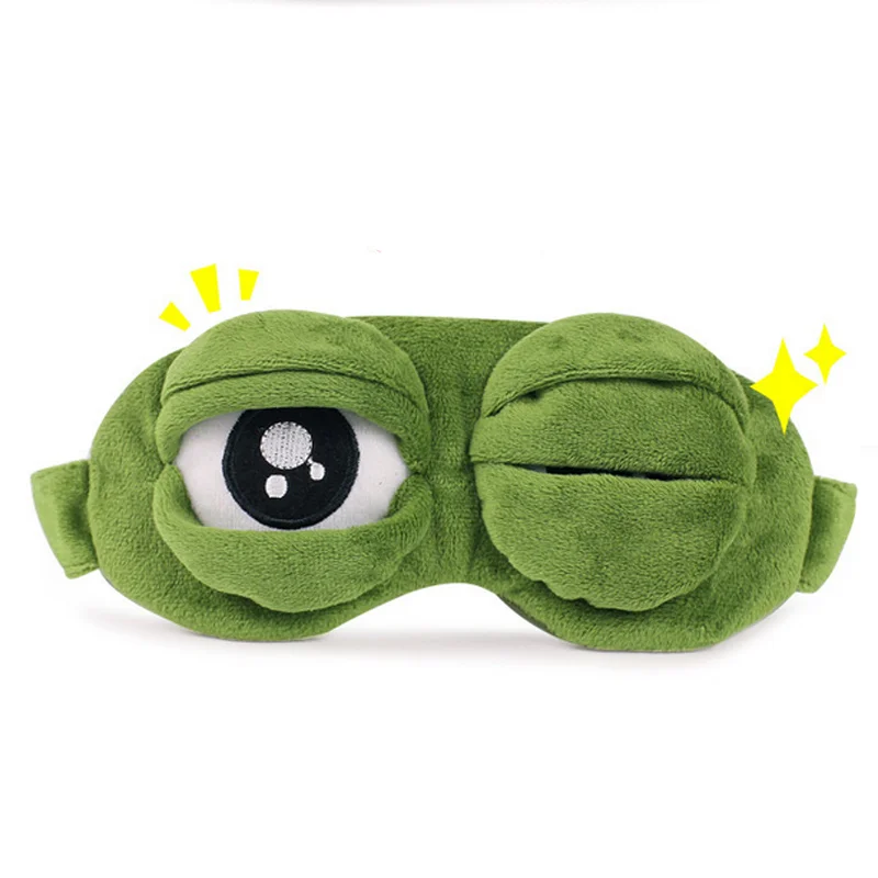Маска для сна с глазами для взрослых и детей, мягкая забавная маска для сна с 3D изображением лягушки, плюшевые игрушки для косплея, детские костюмы, вечерние костюмы, подарок