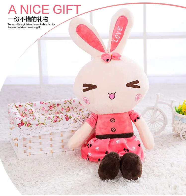 Плюшевая игрушка кукла кролик милая Подушка День рождения девушка Очаровательны кролик Размер: 60 см 80 110