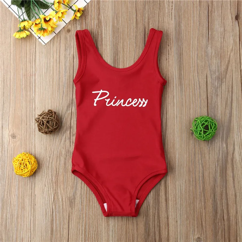 

Girls swimsuit 2019 summer new Toddlers Infant Baby Kids Swimwear Letter Printed Sleeveless Swimsuit Beachwear #3A26