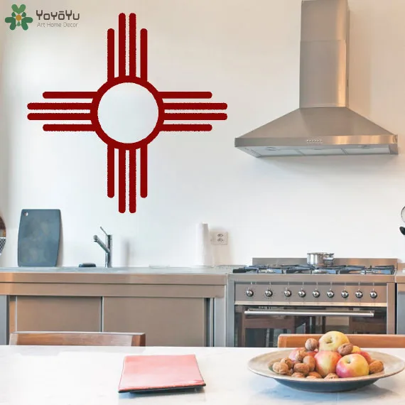 

Special Design Wall Decal Zia Sun Pattern Vinyl Wall Sticker Kitchen Home Decor Art Mural Creative Modern Poster Removable SY216