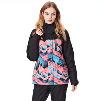 

GSOUSNOW ski suit 2018 winter new style windbreak waterproof outdoor warm lady ski suit