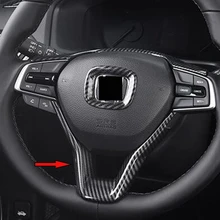 ABS Carbon fiber For Honda Insight 2018 2019 Accessories Car Styling Steering wheel Button frame Cover Trim 1pcs