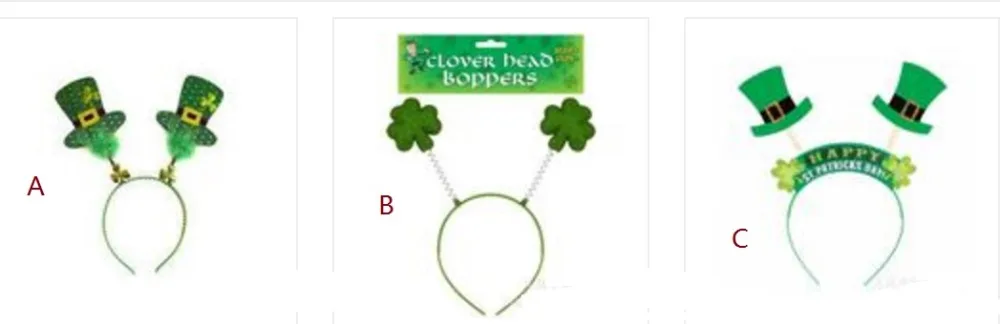 Irish St Patricks Day Headband Green Leprechaun hairband Shamrock Buckle Fancy Dress Carnival Christmas party favor gift