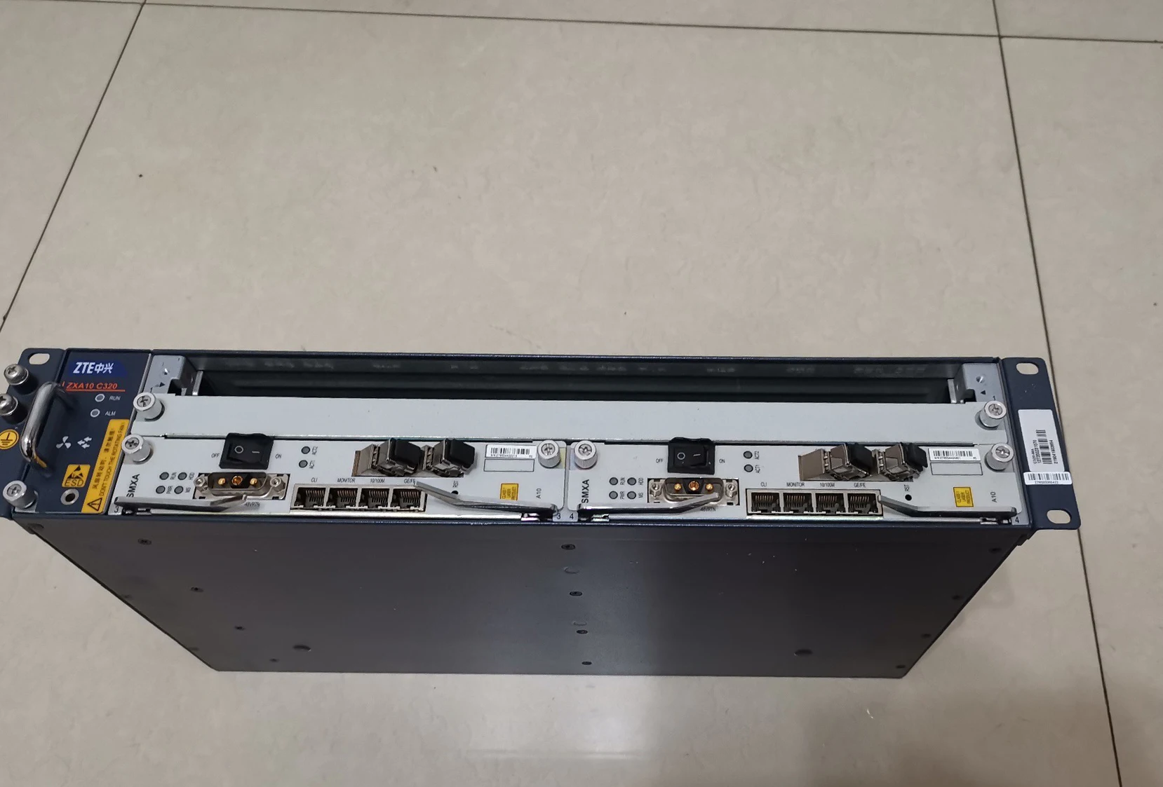 Б/у ZTE ZXA10 C320 GPON/EPON OLT SMXA * 2 питание постоянного тока может поддерживать Gpon/карта EPON