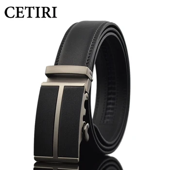 

CETIRI 110-150cm men genuine leather belt male high quality Scrub buckle belt vintage military jeans korean fashion luxury belts