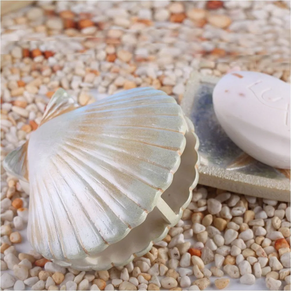 DIY Sea Shell Стиль Аксессуары для ванной комнаты Набор чашка держатель для зубной щетки дозатор жидкого мыла мыльница для ванной комнатой для вечеринок 5 шт./компл