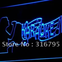 I843 Караоке Пение леди Дисплей бар светодиодный знак неонового света на/выключения 20+ Цвета 5 размеров