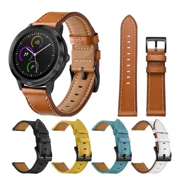 

Watch Strap High Quality Soft WatchBand Top Layer Leather Real Leather Watch Strap For Garmin Vivoactive 3/Vivomove HR 20mm