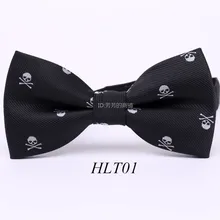 Брендовый регулируемый галстук-бабочка с черепом для мужчин, новинка, модный галстук для отдыха, черный, винный, красный, Gravata