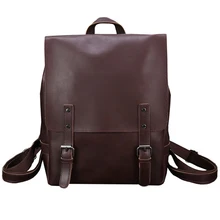 Leather Backpack Vintage Laptop Bookbag for Women Men, Brown Faux Leather Backpack Purse College School Weekend Travel Bookbag Leather Backpack Vintage Laptop Bookbag for Women Men, Brown Faux Leather Backpack Purse College School Weekend Travel Bookbag