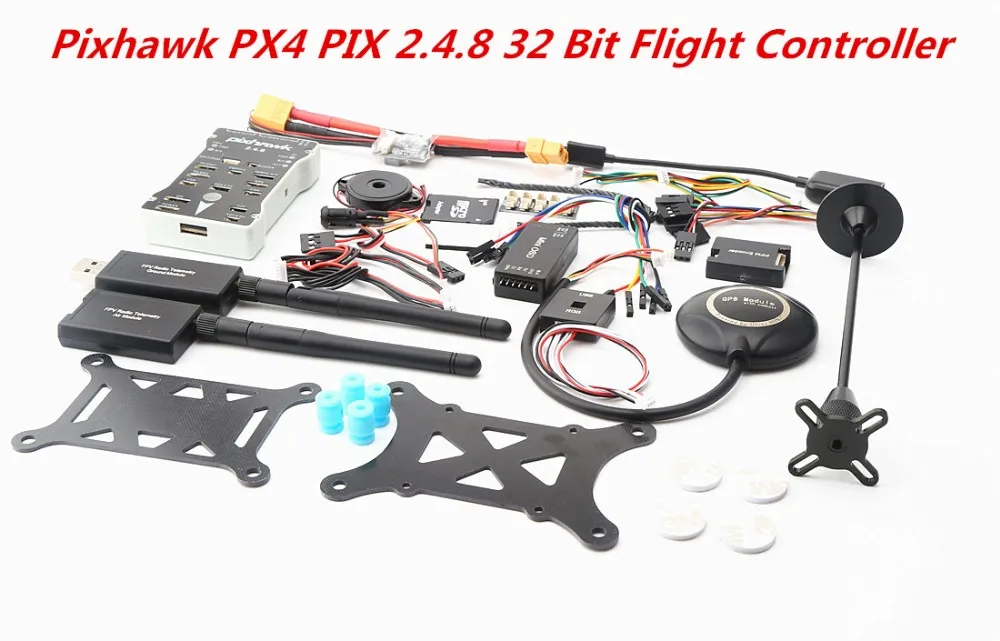 Pixhawk PX4 PIX 2.4.8 32 бит Контроллер полета + 433/915 Телеметрия + M8N gps + Minim OSD + PM + sicherheit Schalter + Лето